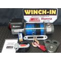 Runva winch 12v with Steel cable Or Synthetic rope 2x remotes and snatch block (9 500LBS = 4 309KG)