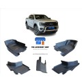 Ford Ranger Nex Gen Double & Single cab Heavy Duty Moulded mat set 2023-
