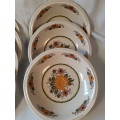 Porcelain plates - Floriana Winterling Roslau Bavaria 4 flat plates 3 bowls