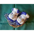 Salt and Pepper Pigs in blue and white