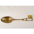 Large Brass spoon ladle - kitchen ornament    46 cms      .6 kg