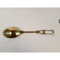 Large Brass spoon ladle - kitchen ornament    46 cms      .6 kg