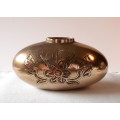 Eastern Oriental Oval brass bowl jar 13.5 cms at longest side