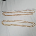 Vtg jewelry faux pearls - 2 very long strings of pearls - lovely lustre