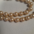 Vtg jewelry faux pearls - 2 very long strings of pearls - lovely lustre