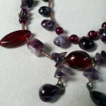 Red Glass necklace - jewelry chocker