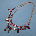 Red Glass necklace - jewelry chocker