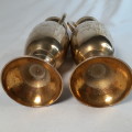 Pair Brass Vases - solid quality  - 21 cms tall