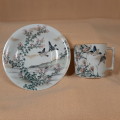 Small duo oriental cup and saucer demi tasse
