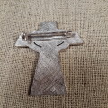 brooch - diamante celtic cross with peace dove.