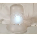 Cut Glass Pendant lamp shade - frosted glass - 13 to14 cms tall