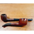 Two smoking pipes - wooden bowls Real Briar and Pal