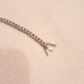 925 Silver and CZ Tennis Bracelet  19.5 cms