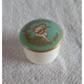Pill Box trinket box - spode - ceramic with lid - fine bone china angel