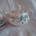 Tea Set - Royal Adderly - Ridgeways Potteries - Tea for two - Forget me not