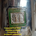 Jug Silver Plate on brass - Mining Safety award - 1966 - 1.75 Lit Water Jug