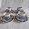 Swinertons Staffordshire pottery "Silverdale" 4 tea trios