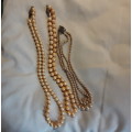 Faux pearl necklaces - 2 silver clasps 1 brass clasp - fallen beauties