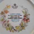 Royal Albert Plate - Garden Birds produced in1989 - fine porcelain