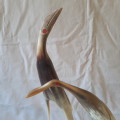 Horn birds - Vintage carved stylized birds