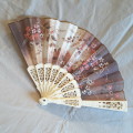 Hand Fan - Vintage made in Spain - floral decoration