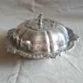 Butter dish silver plated with inner - good quality