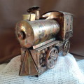 Metal musical wind up Toy steam train - Working - vintage plays country road