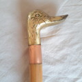 Walking stick - brass ducks head handle
