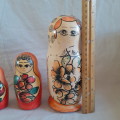 Russian Dolls - 5 Wooden Matroyshka nesting dolls  21 cms