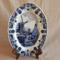 Delft Holland Plate -  Oval Oudemolen blue and white decorative plate