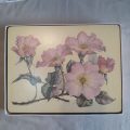 Table Place Mats - vintage wooden with Wild Roses
