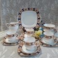 Part Tea Set - Early Shaw and Coggins Bell China Hand painted transferware