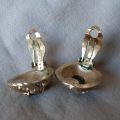 Vintage  - Nina Ricci earings  clip on - blue and clear glass stones