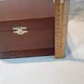 Wooden Jewelry box - trinket box - bar accessories   17 x 14 x 12