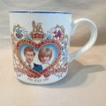 Commemoration Mug Charles and Diana Wedding 1981 Staffordshire