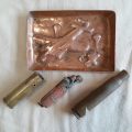 Trench Art - WW2 - Copper embossed tray + sept 1940  bowers Trench lighter + 2 bullet cases