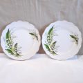 2 English Tea plates - bone china - Lily of the Valley - Melba replacement plates
