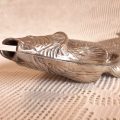 Italian Koi Carp Fish Letter/serviette Holder Silver metal Modello Depositato  21 x 10 cms