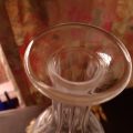 Pressed glass wine decanter - no stopper