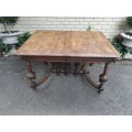 Solid Oak Hand Carved Table (6 Seater)