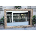 Rectangular Gilded Mirror with Handle Detail