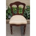 Victorian Mahogany Chair  upholstered