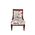Victorian Mahogany Library Chair upholstered