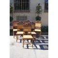 Set of 6 Early 20th Century Oak Chairs with Rattan Seats