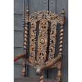 Continental Carved Oak Arm Chair