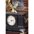 Sessions Mantle Clock, Black Case With Eagle