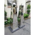 Pair Antique Style Mirrored Obelisks -ND
