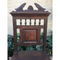 Pair Antique Carved Hall Chairs