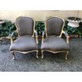 Pair Antique French Gilded Chairs