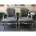 Pair Antique French Gilded Chairs